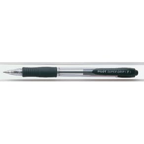 Bläckkulpenna PILOT Super Grip Svart, fine, 0.7mm, 12st