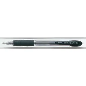 Bläckkulpenna PILOT Super Grip Svart, fine, 0.7mm, 12st