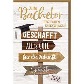 Glückwunschkarte Bachelor