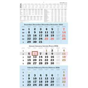 3-Monats-Planer Zettler 3M, blau, 1S