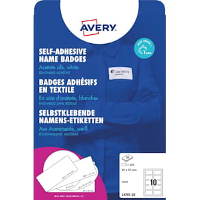 Badge Avery L4785-20 zelfklevend, 80 x 50 mm, wit, doos 200