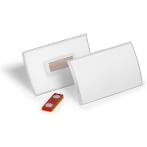 Namensschild Durable Magnet, transparent, 90 x 54 mm, 10 Stück