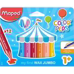 Waskrijt Maped Color'Peps Jumbo Early Age, doos van 12 stuks