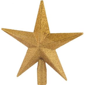 Dekoration Toppstjärna 21cm guldglitter