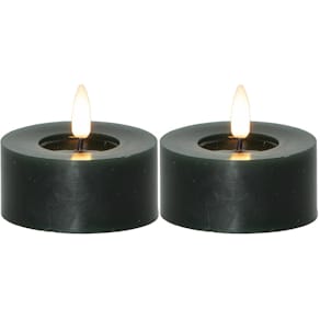 Värmeljus STAR T LED 7x5,5cm grön 2/fp