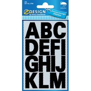 Buchstabenetikett Avery Zweckform Home, A-Z, Folie, sw, 26 Stück