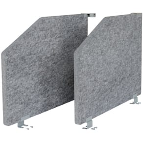 Trennwand HAMMERBACHER VARS2, 2er-Set, grau-meliert, 73,5 x 50 x