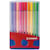 Kleurstift STABILO Pen 68 brush, ColorParade, rood-blauwe doos,  