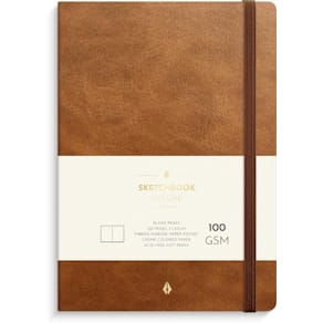 Notatbok BURDE Deluxe A5 ulinjert brun