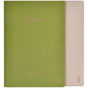 KOZO Skrivhäfte A5 2 Pack Sand / Olive