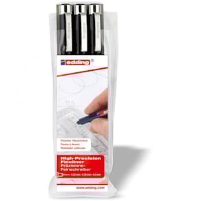 Pigmentliner edding Profipen, 3 St., schwarz