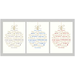 Geschenkanhänger HANRA Weihnachten, 3 Stück, sortiert