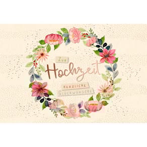 Hochzeitskarte Skorpion Green Line, geprägt