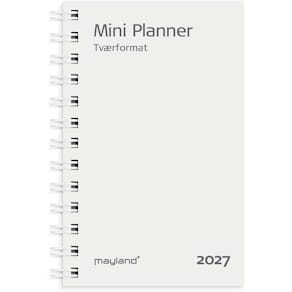 Refill Mayland Planner Mini 85x127 mm 2027, FSC, flerfarvet