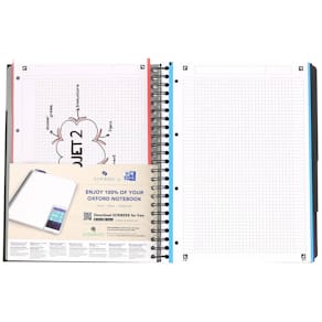 Collegeblock Oxford European Book, A4+, 120 Bl., 5 mm kariert