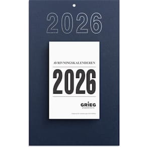 Avrivningskalender GRIEG 26 med. m/plate