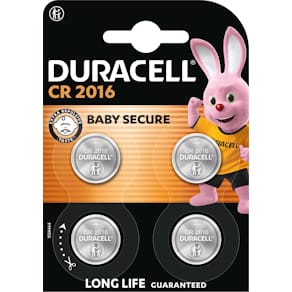 Knoopcelbatterij Duracell Specialty Electronics CR2016, blister 4