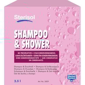Duschtvål & Schampo Sterisol, 2,5L, 2st
