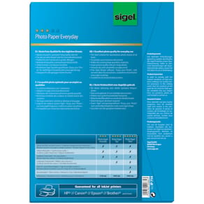 Inkjet-Fotopapier Sigel Everyday, A4, 50 Blatt, weiß