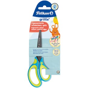Schulschere Pelikan griffix, rechts, 15 cm, blau