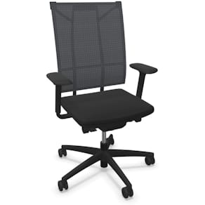 Drehstuhl Nowy Styl Sail Swivel, mit Armlehnen, schwarz
