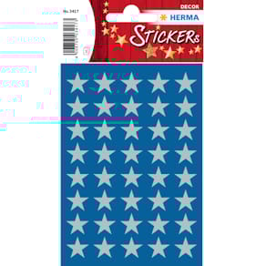 Schmucketiketten HERMA Sterne, Ø 13 mm, silber