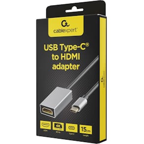 Adapter Cablexpert USB-C naar HDMI, 0,15 m