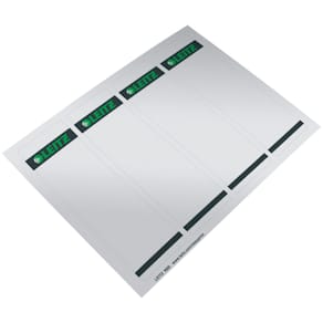 Rückenschild Leitz, kurz, breit, grau