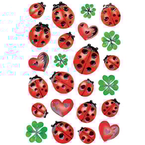 Schmucketiketten HERMA Marienkäfer, 48 Stück