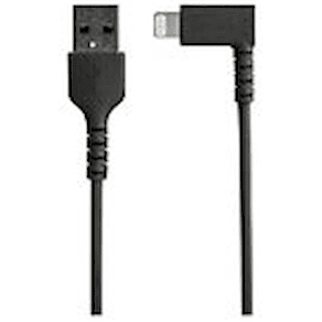 StarTech.com 2m tålig USB-A till Blixtkabel - svart 90°