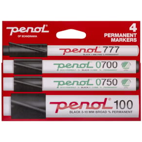 Permanent marker Penol medium, assorterede farver, 4 stk