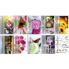 Geburtstagskarte Apollo 70, 10er-Set, sortierte Motive, mit Umsch