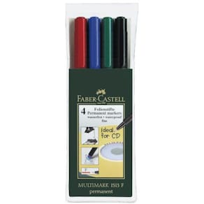 Märkpenna Faber Castell, fine, 4-set