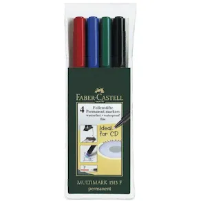 Märkpenna Faber Castell, fine, 4-set