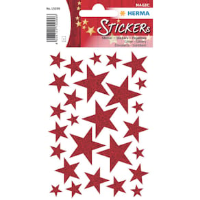 Weihnachtssticker HERMA MAGIC Sterne, rot