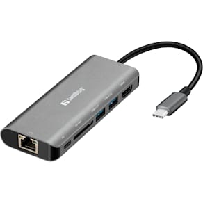 USB-C Dock HDMI+LAN+SD+USB,61W, White