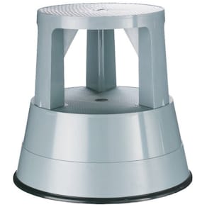 Rollhocker ALCO, mit 3 Gleitrollen, lichtgrau