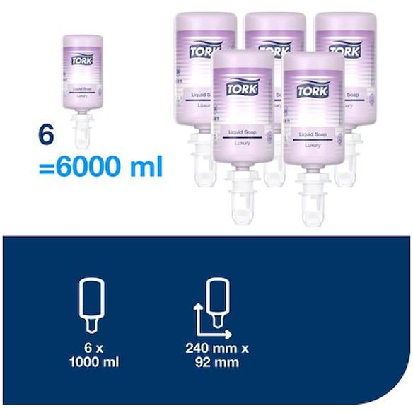 Håndsåpe TORK Luksus flytende S4 1L 6st