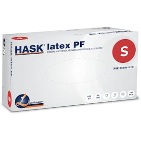 Einmalhandschuhe HASK Latex, weiß, Gr. S