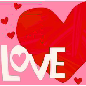 Motivserviette Avantgarde Liebe, 33 x 33 cm