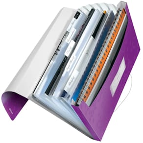 Fächertasche Leitz WOW, A4, violett, 6 Fächer