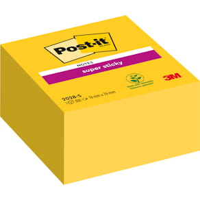 Haftnotizblock Post-it Super Sticky Würfel, ultragelb, 76 x 39 x