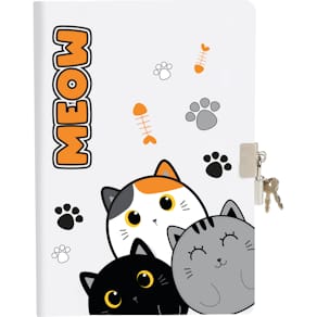 Tagebuch ITOTAL Cats mit Schloss, bunt, 20 x 18 cm, 48 Seiten