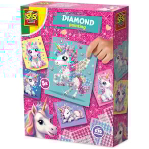Diamond Painting Set SES Creative Unicorn, 5 Karten, 672 Sticker