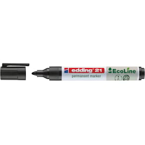 Permanentmarker edding 21 EcoLine, 1,5–3 mm, schwarz