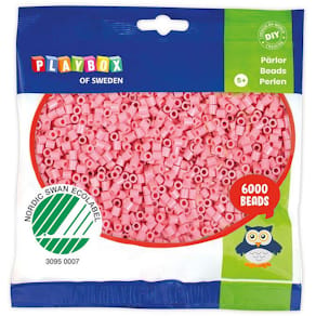 Rörpärlor pastell rosa 6000/fp