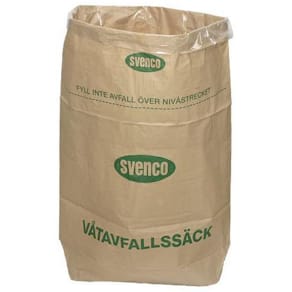 Papperssäck SVENCO papp/plast 125L 25/fp