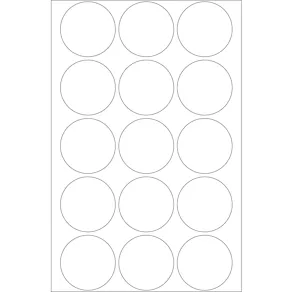 Märketiketter HERMA ej utskrift Vit, runda, Ø32mm, 480/fp