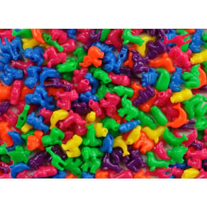 Plastpärlor Djur, med stora hål, 250/fp