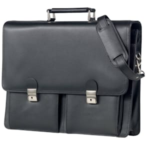 Aktentasche Alassio VENETO, Leder, schwarz